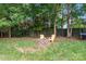 Serene backyard with fire pit and wooden chairs, ideal for evening gatherings and outdoor enjoyment at 2907 Meherrin Ct, Waxhaw, NC 28173