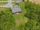 Aerial view of house and backyard, showcasing landscaping at 1302 Devonmere Pl, Salisbury, NC 28144