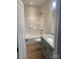 Bathroom with tub and vanity at 120 Abbington Ln, Shelby, NC 28150