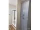 Bathroom with shower and linen cabinet at 120 Abbington Ln, Shelby, NC 28150