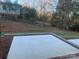 Concrete patio with mulch landscaping at 120 Abbington Ln, Shelby, NC 28150