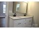 Double vanity with gray countertop and black faucets at 1239 Beltline Rd # 10, Chester, SC 29706