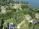 Aerial shot of a 0.66 acre lot at 127 Palos Verde Dr, bordering Lake Norman at 127 Palos Verde Rd, Mooresville, NC 28117