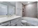 Bathroom with vanity, toilet, and bathtub at 1770 Post Ct # Lot 510, Gastonia, NC 28054