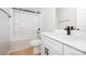 Bathroom with a bathtub, vanity, and updated fixtures at 1011 Indiana St, Kannapolis, NC 28083