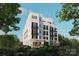 Luxury building exterior, showcasing elegant design and landscaping at 409 Queens Rd # 204, Charlotte, NC 28207