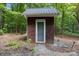 Exterior shot of a small brick building with a metal roof and a stone walkway at 6620 Old Concord Rd, Salisbury, NC 28146