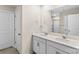 Elegant bathroom with double vanity, white countertops, and a glass-enclosed shower at 4120 Village Nw Blvd, Conover, NC 28613