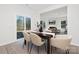 Open dining area with a modern table, comfortable seating, and a view of the backyard at 3663 Mercer St, Terrell, NC 28682