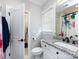 Bathroom with granite countertop, toilet and shower at 4409 Solemn Point Ln, Charlotte, NC 28216