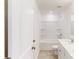 Clean bathroom featuring a shower/tub combo and tile floor at 2070 Van Buren Rd, Sherrills Ford, NC 28673