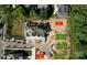 An aerial view shows the layout of the lots and homes within the Royal Prince Court community at 1211 Royal Prince Ct, Charlotte, NC 28211
