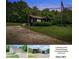 Charming exterior view of home with gravel driveway, mature trees and American flag in the yard at 12770 Bringle Ferry Rd, Richfield, NC 28137