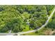 Aerial view of a house on a wooded lot near a curving road at 7507 Waxhaw Creek Rd, Waxhaw, NC 28173