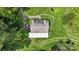 Top down view of house with gray siding and brown roof at 7507 Waxhaw Creek Rd, Waxhaw, NC 28173