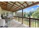 Spacious back porch with wooden deck and wooded views at 7507 Waxhaw Creek Rd, Waxhaw, NC 28173