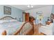 Spacious bedroom with hardwood floors and wooden bed frame at 7507 Waxhaw Creek Rd, Waxhaw, NC 28173