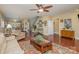 Living room features hardwood floors, comfortable seating and a view of the dining area at 556 Peaceful Creek Dr, York, SC 29745