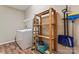 Laundry room with shelving and washer and dryer at 6801 Cinnamon Cir, Mint Hill, NC 28227