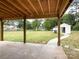 Covered patio overlooking the expansive backyard at 4230 Northaven Dr, Charlotte, NC 28206