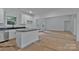 Modern kitchen with white cabinets, granite countertops, and stainless steel appliances at 6169 Long Branch Rd, Salisbury, NC 28147