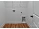 Functional laundry room featuring a wire rack, hookups and durable flooring for convenience and practicality at 6169 Long Branch Rd, Salisbury, NC 28147