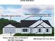 Rendering showing the exterior color scheme of a white home with complimentary doors, garage door, and shutters at 6169 Long Branch Rd, Salisbury, NC 28147