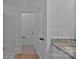 Bathroom featuring granite counters, sink, and modern black hardware at 6187 Long Branch Rd, Salisbury, NC 28147