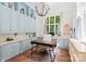 Bright home office with built-in shelving and hardwood floors at 4536 Fox Brook Ln, Charlotte, NC 28211