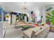 Playful and colorful rec room with a sectional sofa and game area at 4536 Fox Brook Ln, Charlotte, NC 28211