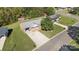 Aerial view of the house and landscaped yard at 927 Kearney Dr, Shelby, NC 28152