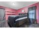 Bedroom featuring wood floor and black comforter at 927 Kearney Dr, Shelby, NC 28152