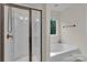 Bathroom with shower, soaking tub, and window at 5267 Norway Ln, Rock Hill, SC 29732
