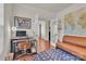 Home office with french doors, hardwood floors, and a desk at 5267 Norway Ln, Rock Hill, SC 29732