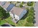 Aerial view showcasing home's backyard and deck at 4043 Orchid Way, Tega Cay, SC 29708