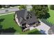 Aerial view showcasing home's curb appeal and neighborhood setting at 626 Concord Rd, Davidson, NC 28036