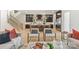 Open concept kitchen with a central island, pendant lights, and dark cabinetry at 626 Concord Rd, Davidson, NC 28036
