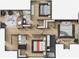 Four-bedroom upper floor plan with loft; includes ensuite bathrooms and walk-in closets at 626 Concord Rd, Davidson, NC 28036