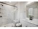 Bathroom with subway tile shower and modern vanity at 5031 Mclaughlin Loop # 60, Waxhaw, NC 28173