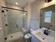 Modern bathroom with a large shower and built-in bench at 5031 Mclaughlin Loop # 60, Waxhaw, NC 28173