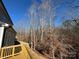 Deck view of backyard wooded area at 5031 Mclaughlin Loop # 60, Waxhaw, NC 28173