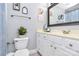 Clean bathroom with white vanity and a large mirror at 508 Cobbs Glen Ct, Rock Hill, SC 29732