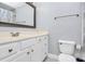 Bathroom with white vanity and a large mirror at 508 Cobbs Glen Ct, Rock Hill, SC 29732