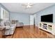 Living room with hardwood floors and a sectional sofa at 508 Cobbs Glen Ct, Rock Hill, SC 29732