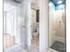 Well-maintained bathroom with shower and ceramic tile flooring at 1628 Shannonhouse Dr, Charlotte, NC 28215