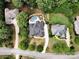 Overhead shot displaying the property's layout, including the pool, fire pit, and surrounding landscape in a desirable neighborhood at 7582 Cottonwood Dr # 39, Denver, NC 28037