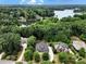 Stunning aerial view of a lakefront property surrounded by lush greenery, showcasing its prime location and serene setting at 7582 Cottonwood Dr # 39, Denver, NC 28037