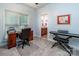 Bedroom with a desk, keyboard and ensuite bathroom access at 2518 Wellesbourne Ln, Sherrills Ford, NC 28673