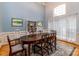 Elegant dining room with natural light, a large table, and a stylish rug at 2518 Wellesbourne Ln, Sherrills Ford, NC 28673