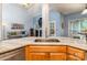 Spacious kitchen featuring an island with granite countertops and stainless steel appliances at 2518 Wellesbourne Ln, Sherrills Ford, NC 28673